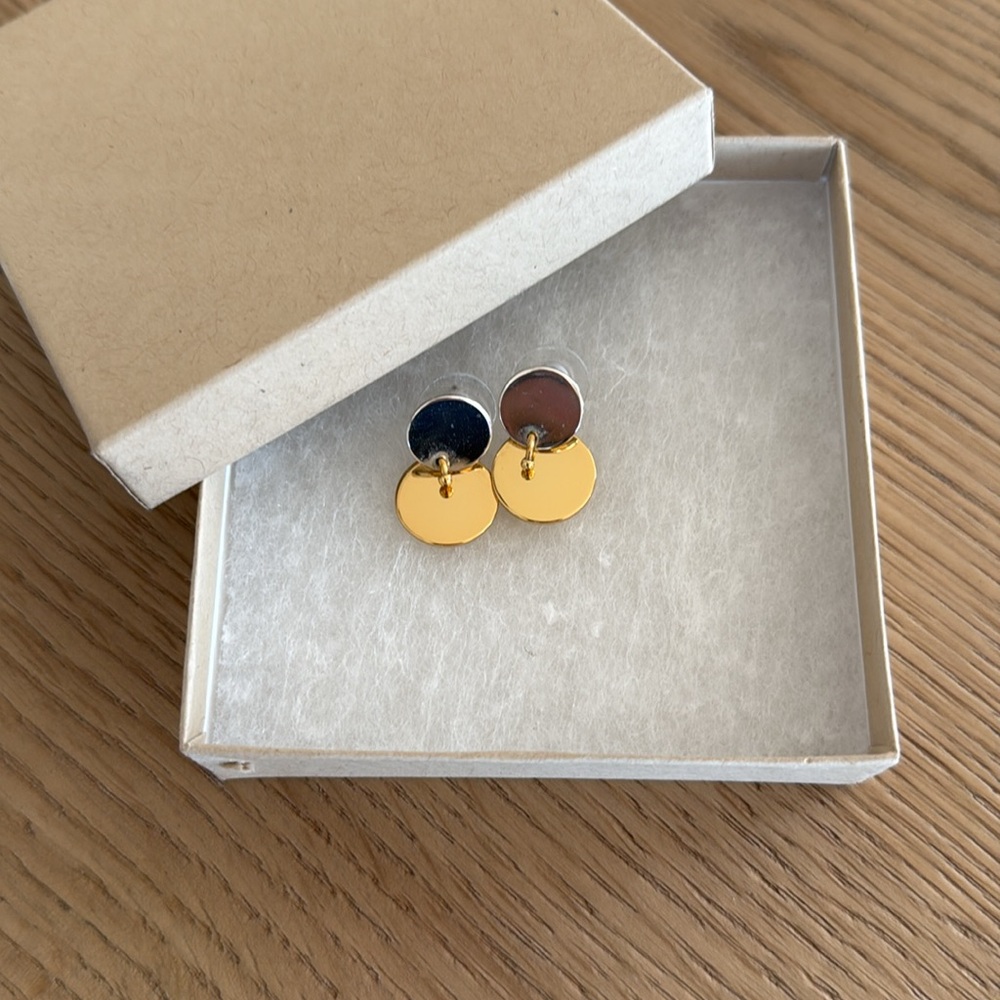 Beautiful Gold/Silver Sphere Earrings